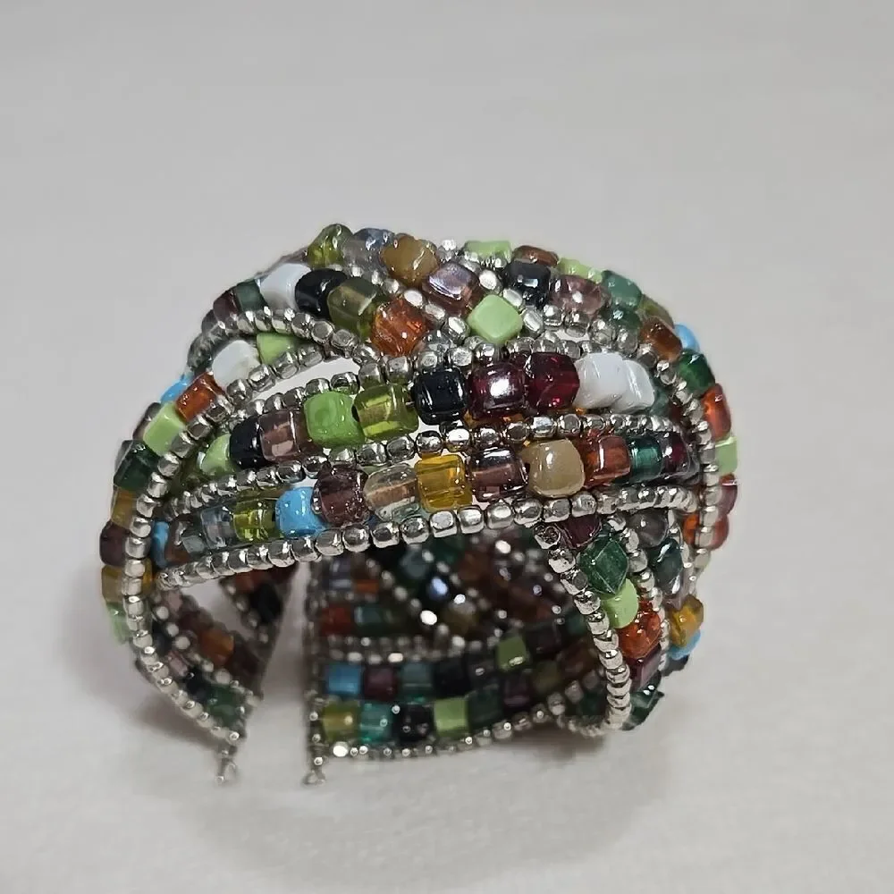 Multicolor Glass Beaded Bracelet